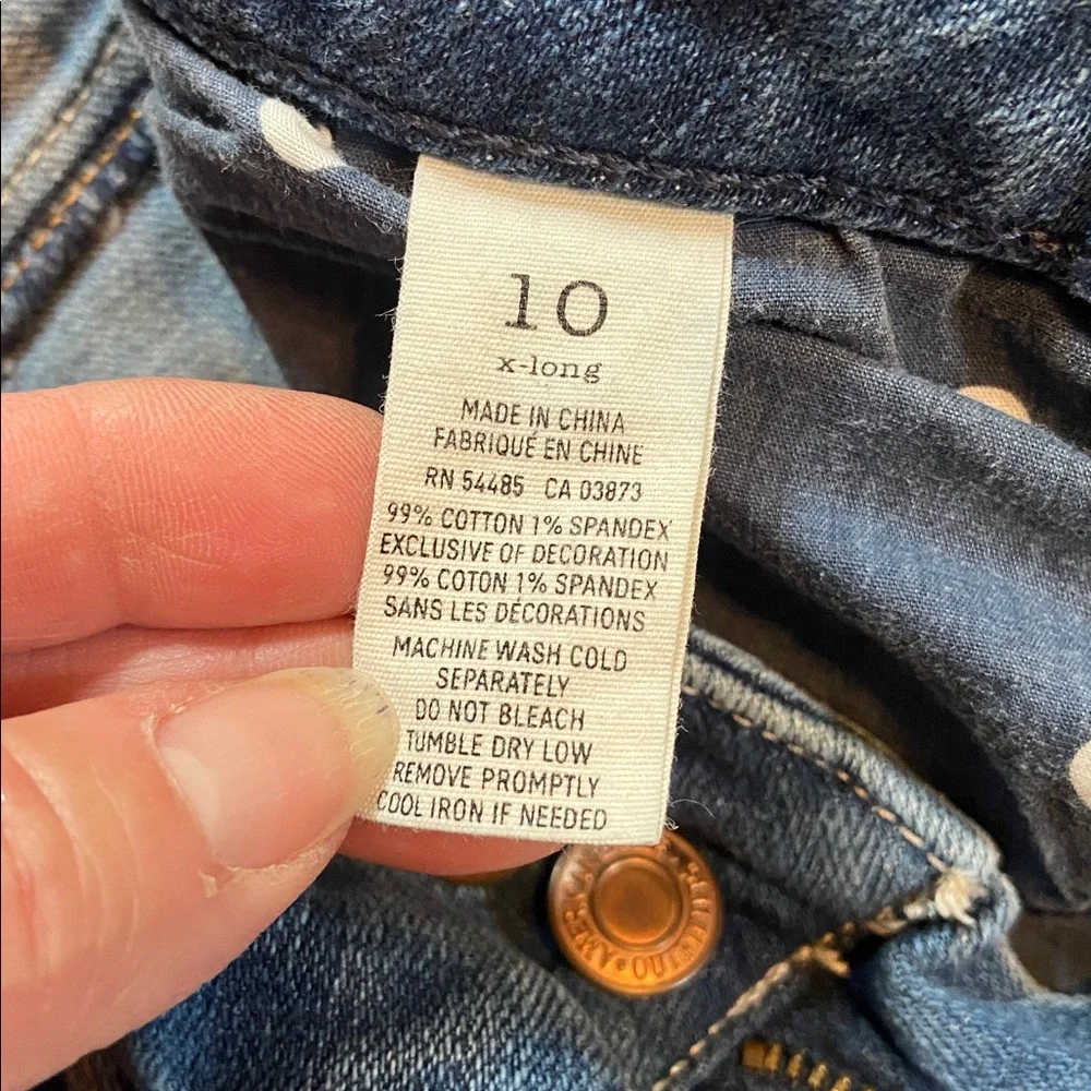 American Eagle Women's Distressed Size 10 Artist Stretch Flare Jeans X-Long - Picture 7 of 12